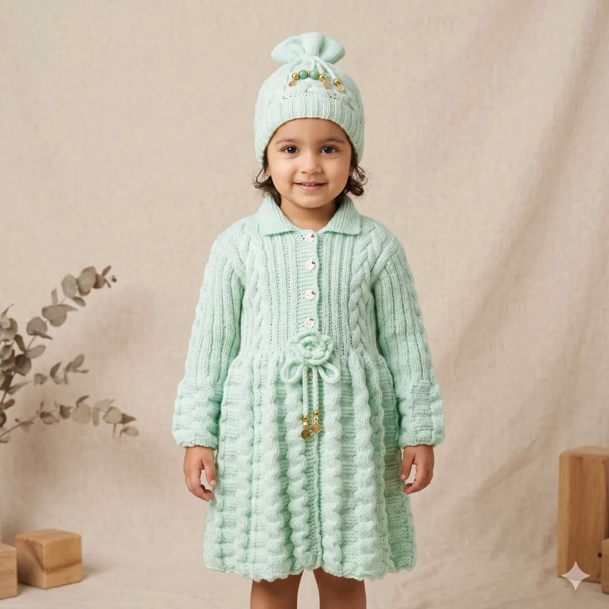 Crochet Baby Outfit with cap