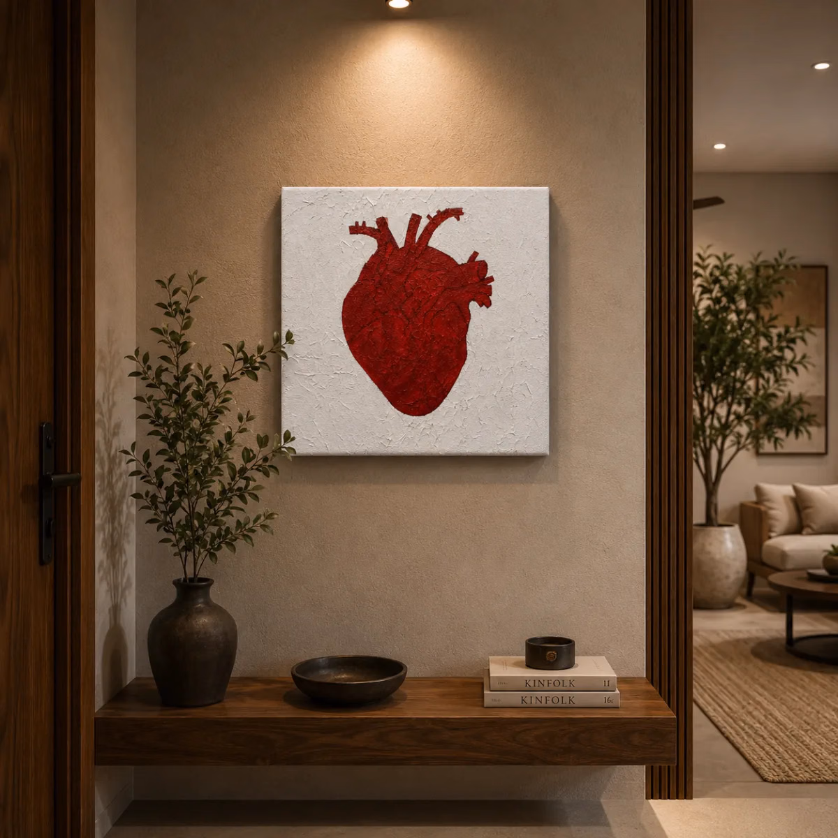 Heart Textured Canvas