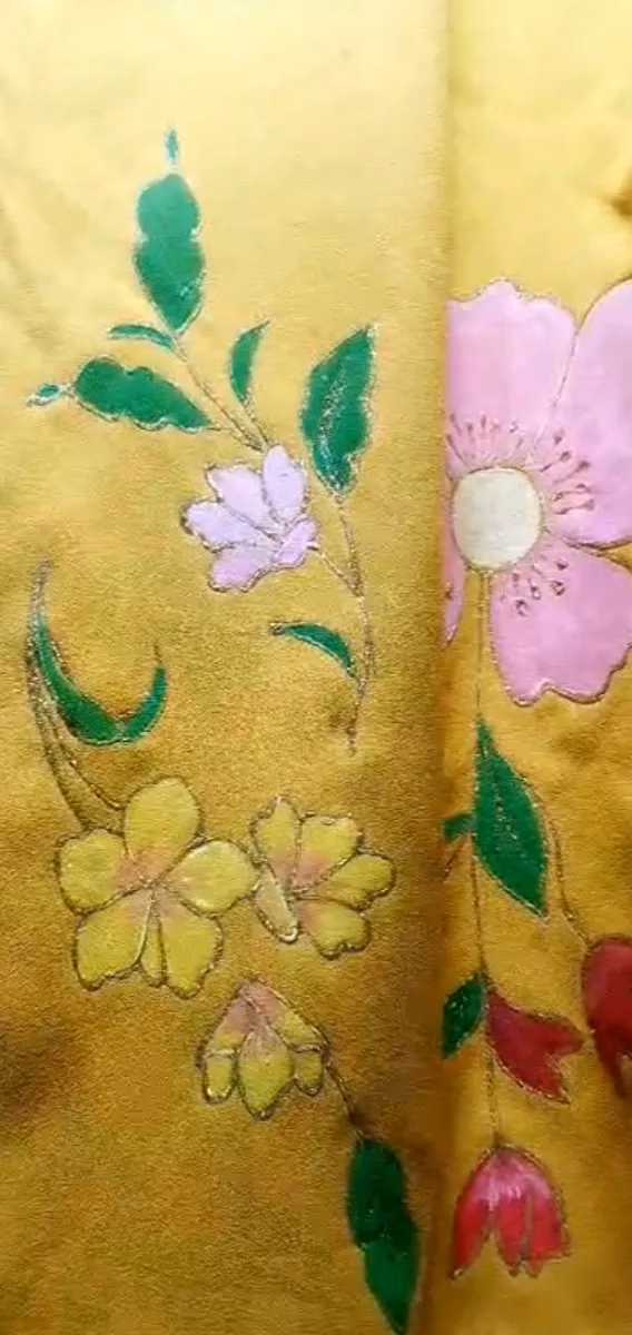 Hand Painted Yellow Skirt