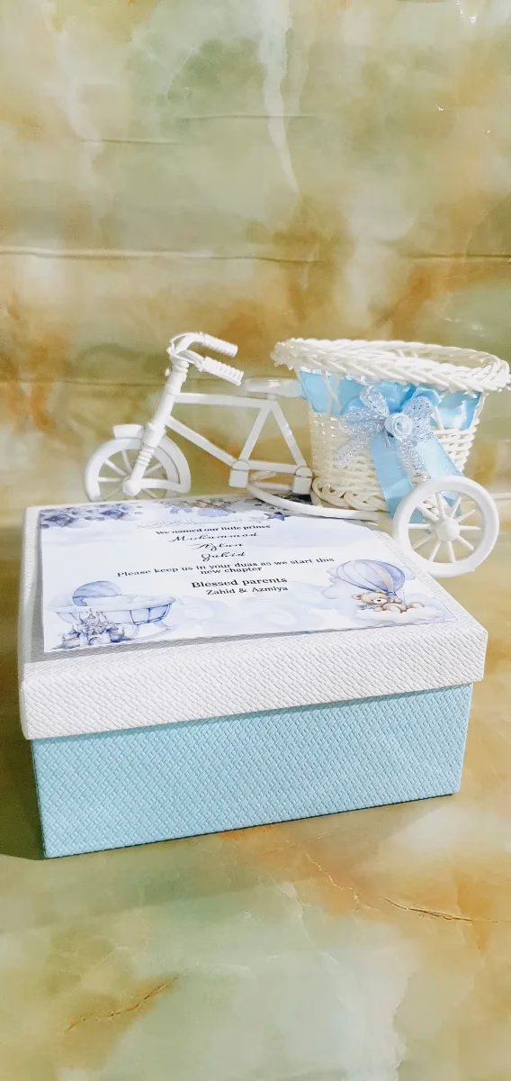 Pink and white box