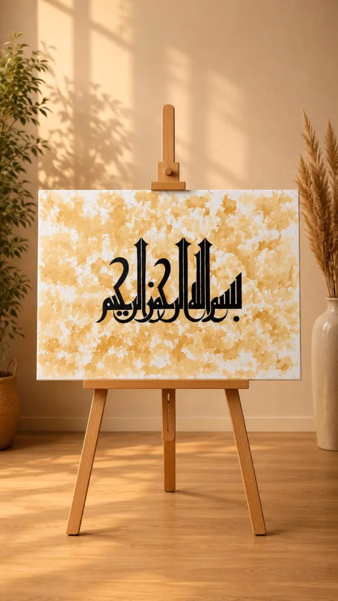 Hand-Painted Bismillah Artwork