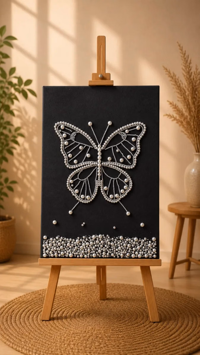 Pearl Butterfly Canvas Art